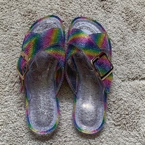 Rainbow Jelly Sandals